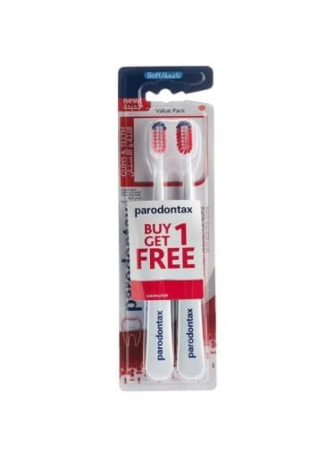 Soft Toothbrush for Teeth and Gums 1+1 Free